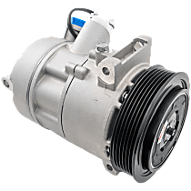 A/C Compressor, With Clutch, 6-Groove Pulley