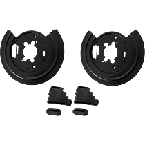 Rear Brake Dust Shields Black, Steel