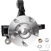 Front, Passenger Side With Rear Drum Brake, Loaded Knuckle, Without Backing Plate, With Bearing