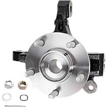 Front, Driver Side With Rear Drum Brake, Loaded Knuckle, Without Backing Plate, With Bearing