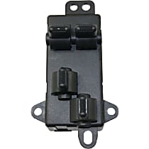 Front, Driver Side Window Switch, Black, 4-Button, with One-Touch Feature