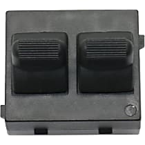 Front, Driver Side Window Switch, Black, 2-Button