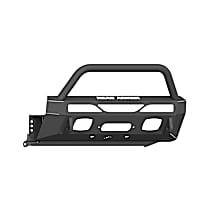Front Bumper, Low Profile; With 30 in. Single Row Light Access; With Bull Bar, Textured Black