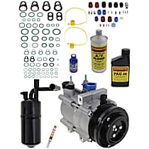 A/C Compressor, With clutch, 6-Groove Pulley