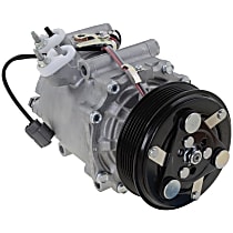 A/C Compressor, With Clutch, 6-Groove Pulley, 1-wire Connector