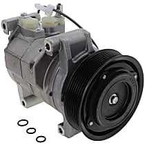A/C Compressor, With Clutch, 7-Groove Pulley, 4 Cyl 2.4L - 