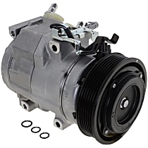 A/C Compressor, With Clutch, 6-Groove Pulley, Without Rear Air, To 12/06