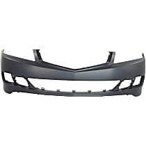 Front Bumper Cover, Primed, Without Parking Aid Sensor Holes, With Fog Light Holes