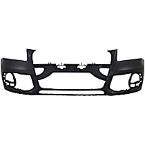 Front Primed Bumper Cover, Except Hybrid Model, For Models Without S-Line Package, Without Headlight Washer Holes