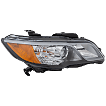 Passenger Side Headlight, with Bulb, Halogen, Clear Lens, Base Model, CAPA Certified
