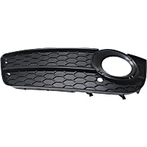 Front, Driver Side Fog Light Trim, 2-Convertible, For Models Without Adaptive Cruise Control and S-Line Package, With Fog Light Holes, Textured Black