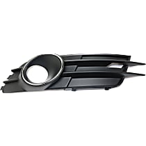 Front, Passenger Side Fog Light Trim, For Models Without S-Line Package, With Adaptive Cruise Control, Black