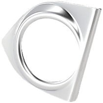 Front, Passenger Side Fog Light Trim, For Models With Fog Light Holes, Primed