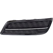 Front, Passenger Side Fog Light Cover, Black and Chrome