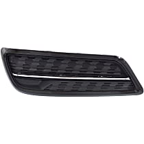 Front, Driver Side Fog Light Cover, Black and Chrome