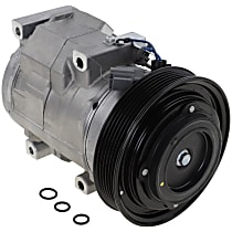 A/C Compressor, With Clutch, 6-Groove Pulley, With Rear Air