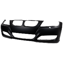 Front Bumper Cover, Primed, With Headlight Washer Holes, Without Park Distance Control Sensor Sensor Holes, (E90 LCI) Sedan/(E91 LCI) Wagon, For Models Without M Package