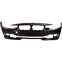Front Bumper Cover, Primed, Sedan/Wagon, For Models Without M Package, Modern Type, Without Park Distance Control Sensor and Washer Holes, With Fog Light Holes