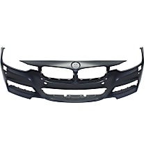 Front Primed Bumper Cover, Sedan/Wagon, For Models With M Package, With Fog Light Holes, With Parking Aid Sensor Holes, With Headlight Washer Holes