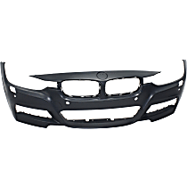 Front Primed Bumper Cover, Sedan/Wagon, For Models With M Package, With Park Distance Control, With Headlight Washer Holes, With Fog Light Holes