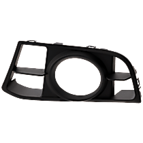 Front, Driver Side Fog Light Trim, Textured Black, Side Bumper Grille, Base Model, with  M Package
