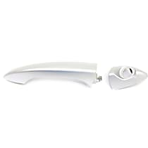 Rear, Driver Side Exterior Door Handle, Silver, With Key Hole