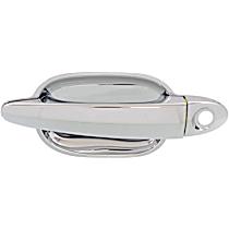 Front, Passenger Side Chrome Exterior Door Handle, With Key Hole, 4-Door, Sedan