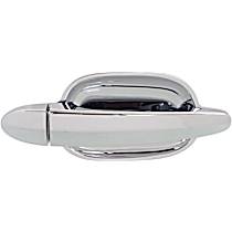 Front or Rear, Passenger Side Chrome Exterior Door Handle, Without Key Hole, 4-Door, Sedan