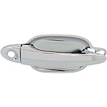 Front, Driver Side Chrome Exterior Door Handle, With Key Hole, 4-Door, Sedan