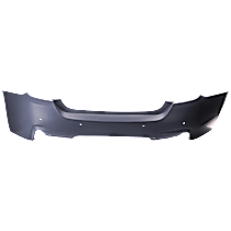Rear Primed Bumper Cover, Coupe/Convertible, For Models With M Sport Line Package, With Park Distance Control, Without Washer Holes