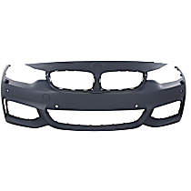 Front Primed Bumper Cover, Base Model, With M Sport Line Package, With Park Sensor, Washer Holes and Fog Light Holes