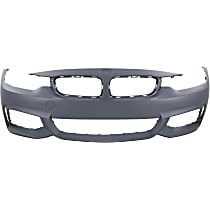 Front Bumper Cover For 15-16 BMW 428i xDrive Gran Coupe w/ fog lamp holes Primed