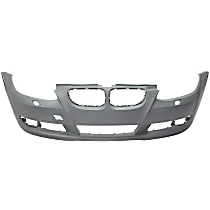 Front Bumper Cover, Primed, 3.0L Engine, Coupe/Convertible, With Fog Light Holes, For Models Without Parking Distance Control and M Package