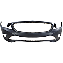 Front Primed Bumper Cover, 4 Cyl., 2.0L Engine, For Models Without Parking Aid Sensor Holes and AMG Styling Package