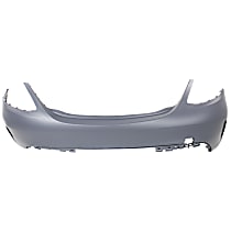 Rear Primed Bumper Cover, Sedan, Without Sensor Holes