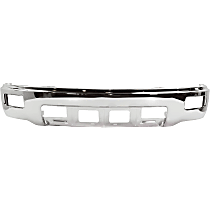 Front Bumper, Chrome, With Fog Light Holes, Without Parking Aid Sensor Holes, Without Mounting Brackets
