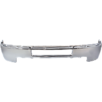 Front Bumper, Chrome, Without Mounting Brackets, CAPA CERTIFIED
