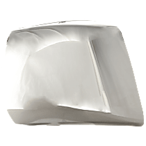 Front, Passenger Side Bumper End, Chrome Plastic