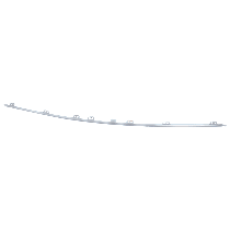 Front, Center Bumper Trim, Silver