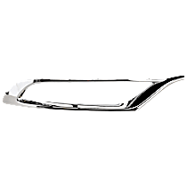 Front, Passenger Side, Outer Bumper Trim, Chrome
