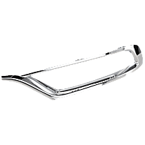 Front, Driver Side, Outer Bumper Trim, Chrome