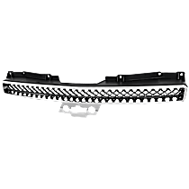 Grille, Chrome Shell with Painted Black Insert, For Models Without Off Road Package