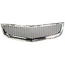 Front Bumper Grille, Chrome Shell with Black Insert