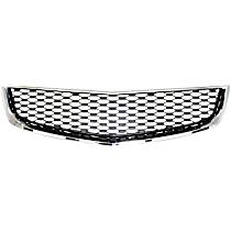 Front Bumper Grille, Chrome Shell with Black Insert