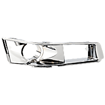 2018-2019 Chevrolet Traverse Front Driver Side Fog Light Trim; Chrome; Without Air Deflector; Made Of Abs Plastic Partslink GM1038233