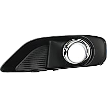 Front, Passenger Side Fog Light Trim, Black and Chrome, Without Parking Aid Sensor, SRT-8 Model