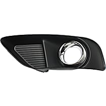 Front, Driver Side Fog Light Trim, Black and Chrome, Without Parking Aid Sensor, SRT-8 Model
