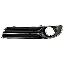 Front, Driver Side Fog Light Trim, Black and Chrome, Without Adaptive Cruise Control, Except SRT-8 Model