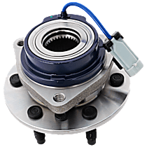 Front or Rear, Driver or Passenger Side Wheel Hub, AWD, 6 Lugs, With Bearing, With Sensor - Front or Rear, Driver or Passenger Side - Front, Driver or Passenger Side
