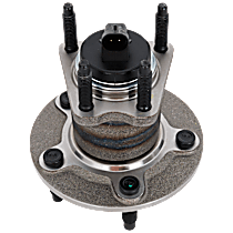 Rear, Driver or Passenger Side Wheel Hub, 4-Wheel ABS, 5 Lugs, With Bearing, With Sensor